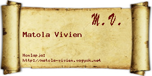 Matola Vivien névjegykártya